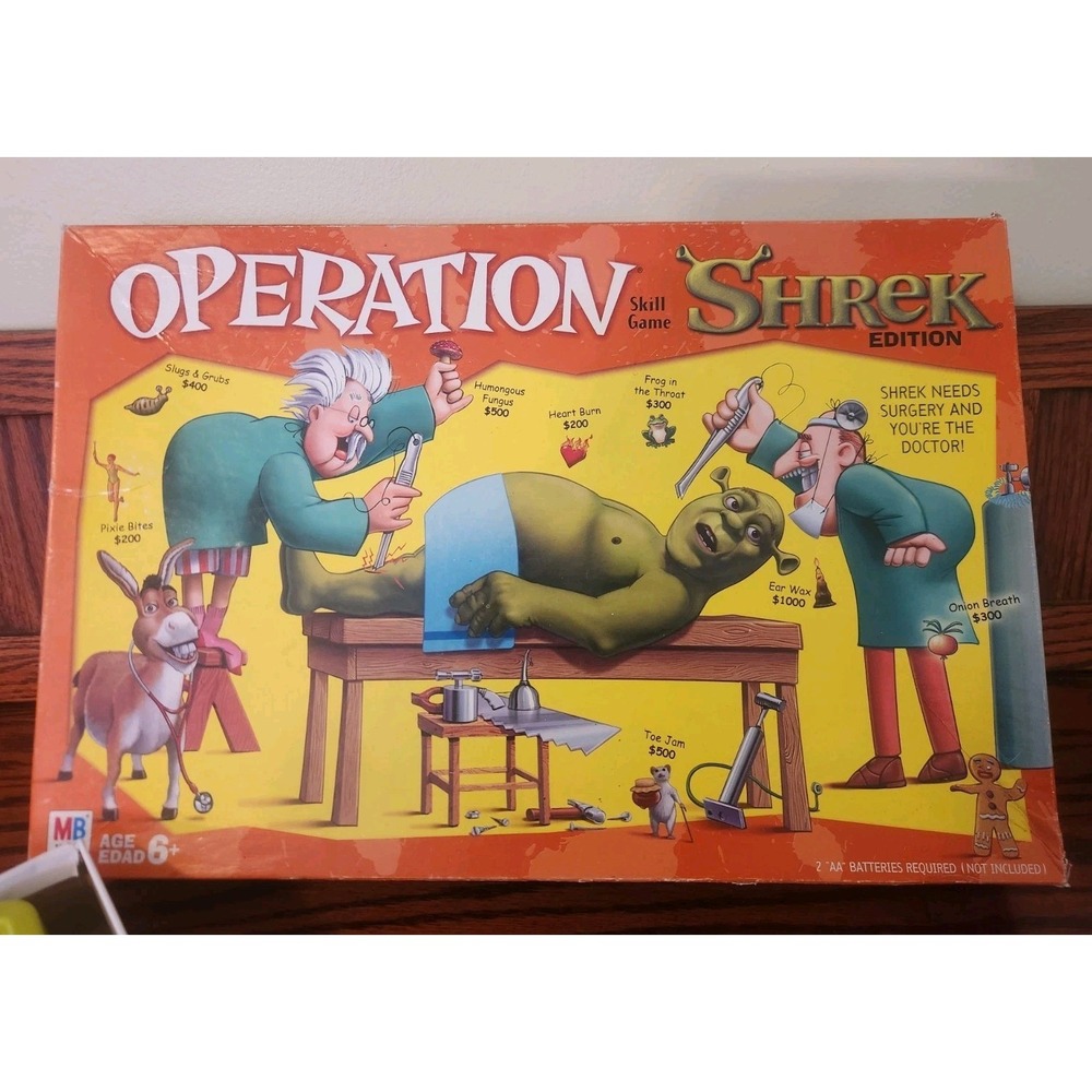 Dreamworks‎ Shrek Operation Board Game Complete Tested And Working